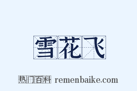 雪花飞是什么意思的图片